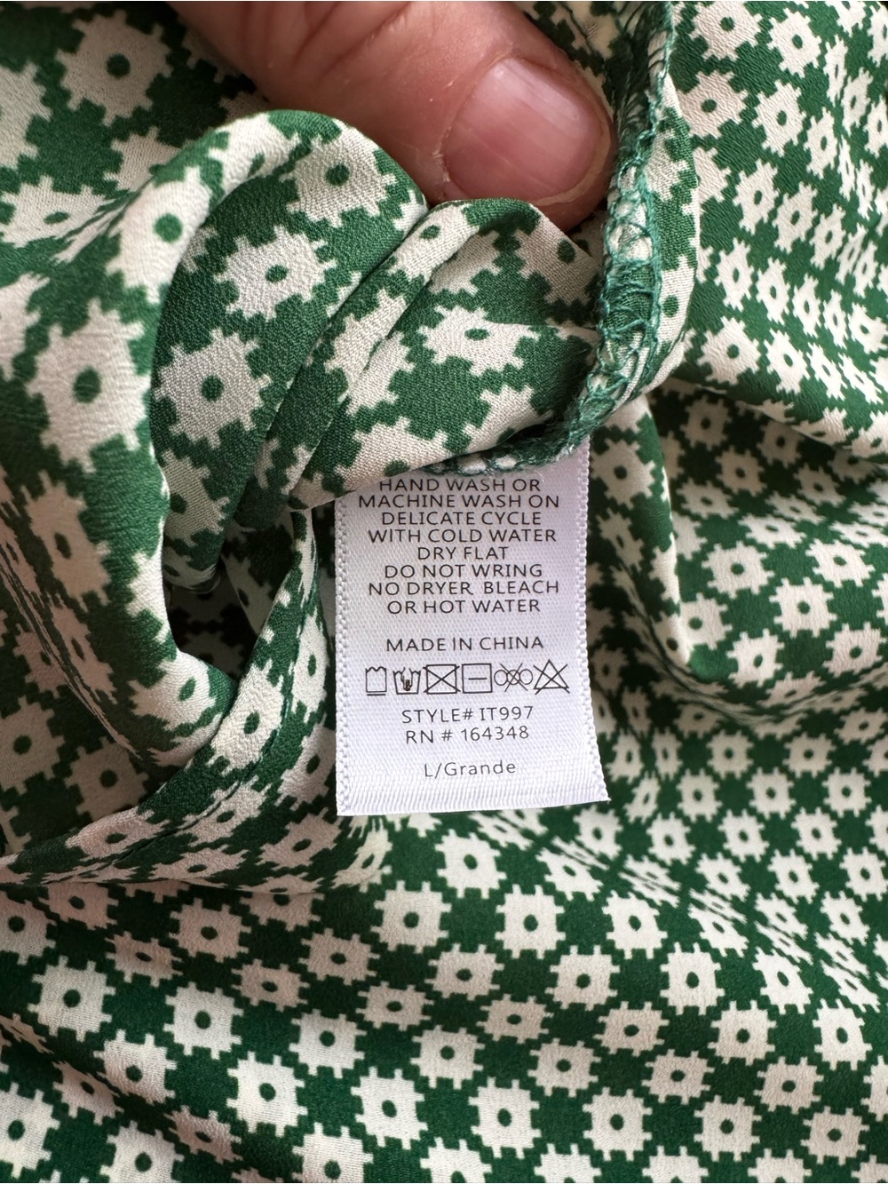 First Love Oversized Green Patterned Button-Up Shirt - Picture 9 of 9
